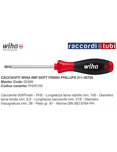 WIHA Kreuzschlitzschraubendreher PH2X100
