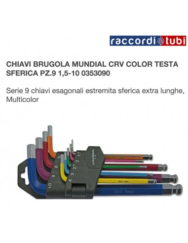 SET BUNTERSCHLÜSSEL LANG 9 Stk KUGELKOPF