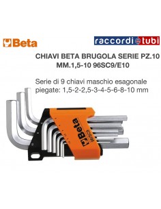 BETA INNENSECHSKANTSCHLÜSSEL SET 10 TEILE MM.1,5*10