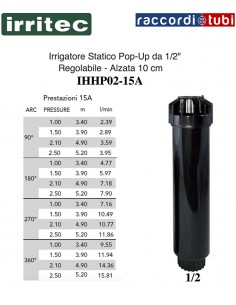 STATISCHER SPRINKLER 1/2 CM.10 KOMPLETT MIT DÜSE...
