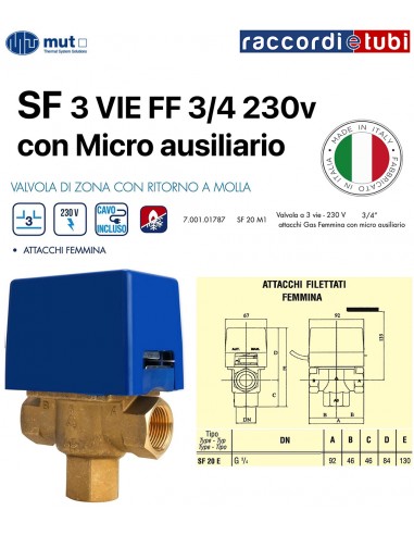 ELETTROVALVOLA MUT 3VIE 3/4 FF MICRO 230V