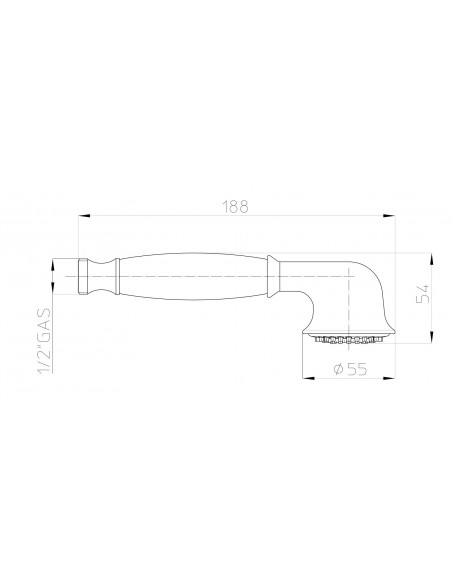 BOSSINI DUSCHBRAUSE RETRO'-GOM B01510