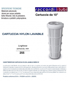 FILTERKARTUSCHE AUS POLYPROPYLEN-NETZ 10"