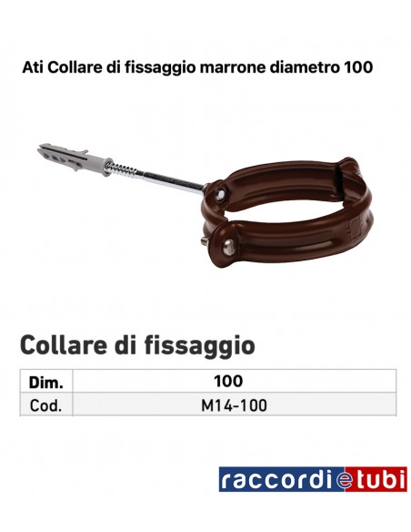 COLLARE FERMATUBO ATI MARRONE Diametro 100 M14-100
