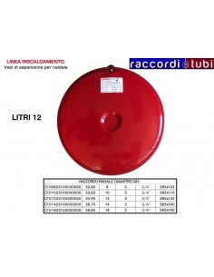 VASO DI ESPANSIONE VAREM DA RISCALDAMENTO LT.12 DIAMETRO...