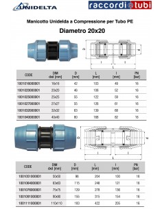 ÜBERSCHIEBENEUFSTÜCK 20X20 UNIDELTA FÜR PE-ROHR