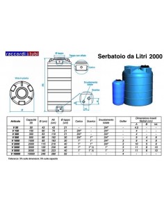 SERBATOIO VERTIC.LT.2000 DA EST.ROTOTEC