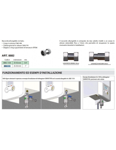 RACCORDO ALLUNGABILE FAR 1" FF ESTENSIBILITA' DA mm 35*50 2