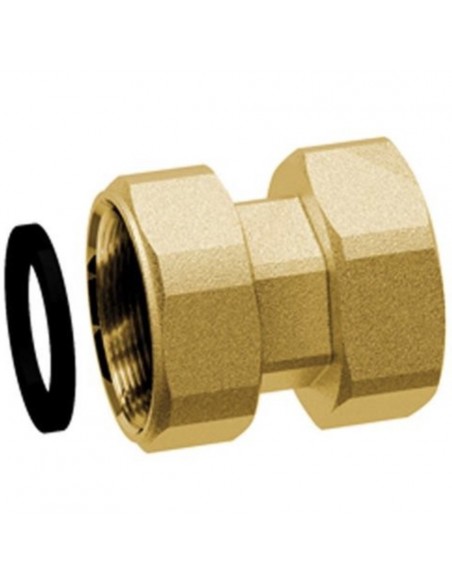 Raccordo Di Giunzione 2 Pezzi FF 1.1/2X2" Ottone Giallo Calotta Mobile