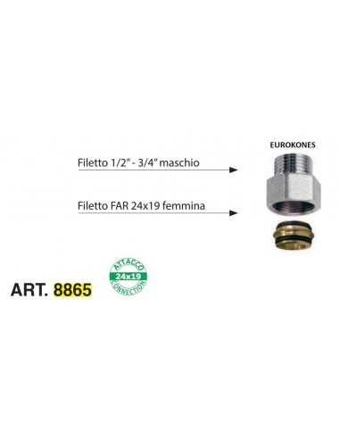 ADAPTER FAR F.24/19X3/4 MALE EUROKONUS