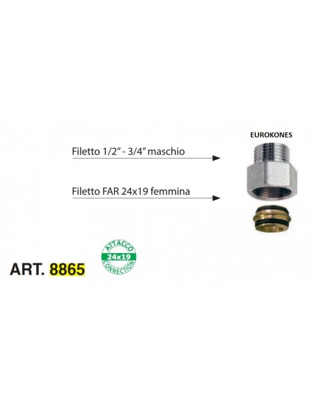 ADAPTER FAR F.24/19X3/4 MALE EUROKONUS