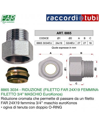 ADAPTER FAR F.24/19X3/4 MALE EUROKONUS