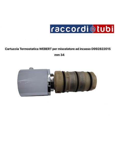 CARTUCCIA TERMOSTATICA WEBERT PER MISCELATORE COD.D992822015 mm.34