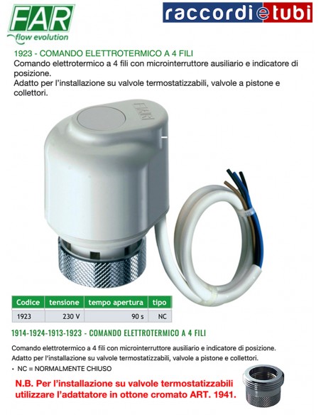 COMANDO ELETTROTERMICO FAR 230V  ART.1923