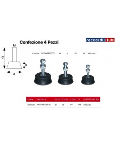 ANTIVIBRANTE CONFEZIONE 4 P/Z COD.11100074 49-19-70