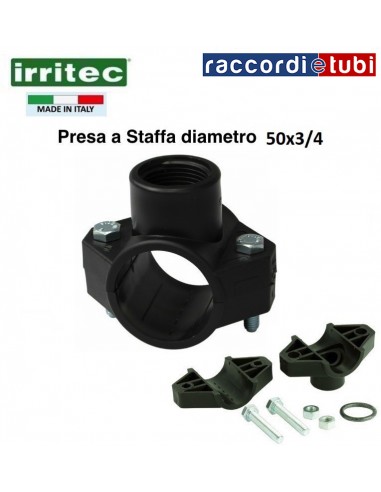 PRESA  A STAFFA IN PP 50X3/4  (2 BULL.)
