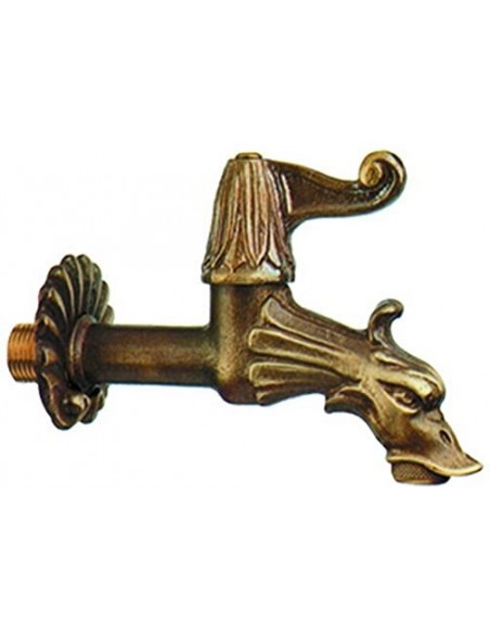 RUBINETTO BRONZATO PASSO RAPIDO CON LEVA 1/2''