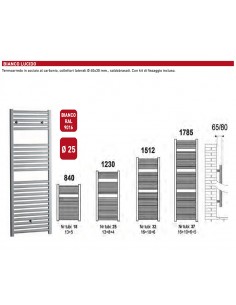 Lazzarini Heizkörper aus Stahl Weiß 1785x550 BC 2