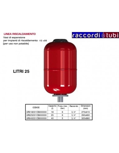 VASO DI ESPANSIONE VAREM CILINDRICO LT.25 DA...