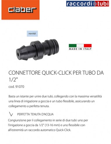 CONNETTORE QUICK-CLICK PER TUBO DA 1/2X13-16...