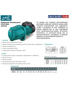 Selbstansaugende mehrstufige Kreiselpumpe Leo Pump 3ACm45...