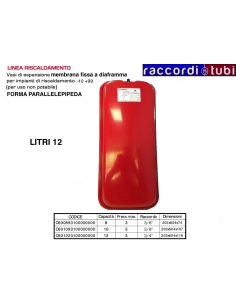 VASO DI ESPANSIONE VAREM PARALLELEPIPEDO LT.12...