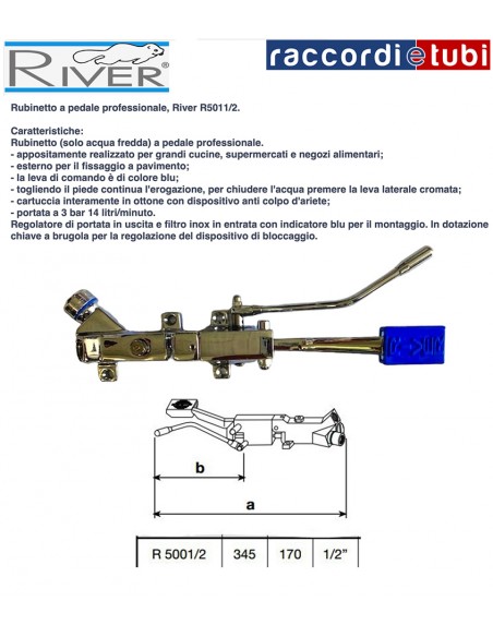 RUBINETTO PEDALE RIVER ART.R5001/2