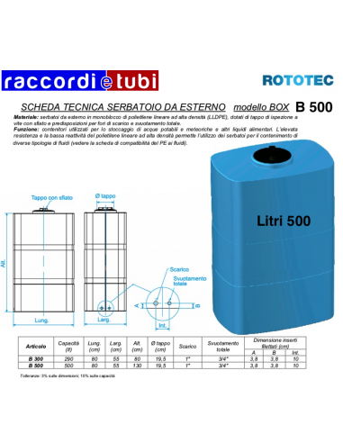 TANK BOX LT.500 B-500 ROTOTEC