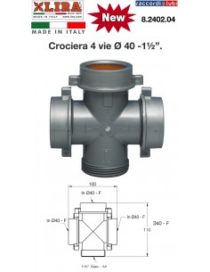 KREUZSTÜCK 4 WEGE 40X1.1/2 8.2402.04