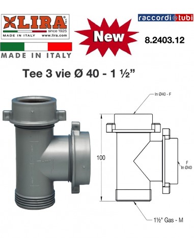 TEE 3 VIE DIAMETRO 40 8.2403.12