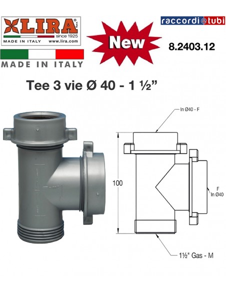 TEE 3 VIE DIAMETRO 40 8.2403.12