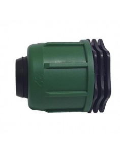 TAPPO FINE LINEA PER TUBO PE BD 16 CON GHIERA DI SERRAGGIO