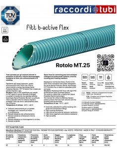 TUBO PVC SPIRALATO  DIAMETRO 50 MT.25 FITT B-ACTIVE FLEX
