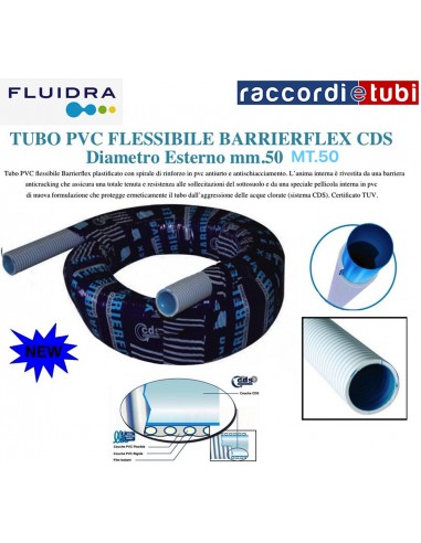 TUBO PVC DIAMETRO 50 flessibile spiralato con...