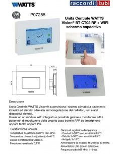 UNITA' CENTRALE WATTS VISION CT02 RF BIANCA