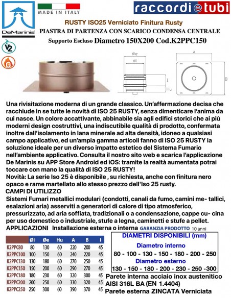 DE MARINIS RUSTY PIASTRA SC.CONDENSA 150X200