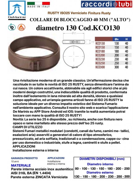 DE MARINIS RUSTY COLLARE BLOCCAGGIO 130