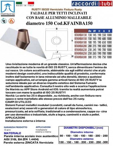 DE MARINIS RUSTY SCOSSALINA TETTO INCLINATO 150