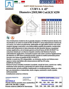 DE MARINIS RUSTY CURVA 45° 250X300