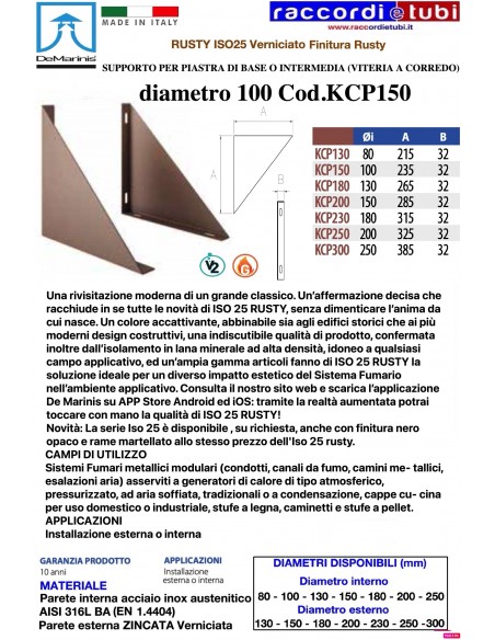 DE MARINIS RUSTY BASISUNTERSTÜTZUNG 100