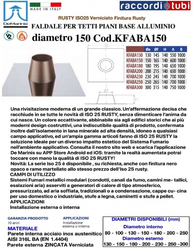 DE MARINIS RUSTY SCOSSALINA TETTO PIANO 150