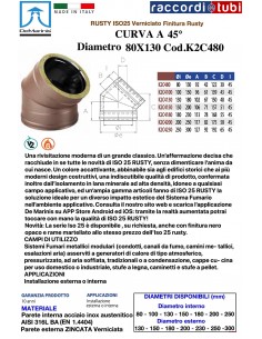 DE MARINIS RUSTY CURVA 45° 80X130