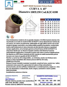 DE MARINIS RUSTY CURVA 45° 100X150