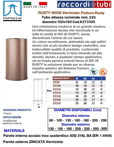 ROHR FUMO DE MARINIS RUSTY 100X150 MM.330
