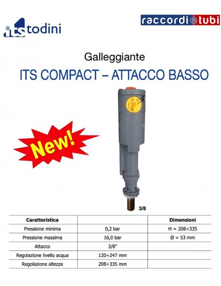 GALLEGGIANTE ITS 2.01/TO ATTACCO BASSO DIAMETRO 3/8