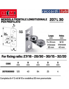 MENSOLA FRONTALE LONGITUDINALE 25-28-30-32