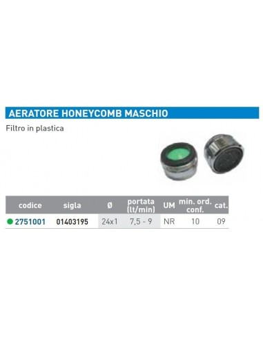 AERATORE HONEYCOMB M D.24x1''