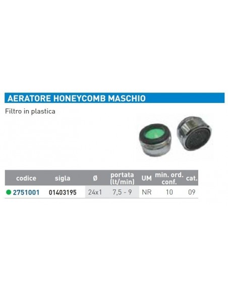 AERATORE HONEYCOMB M D.24x1''