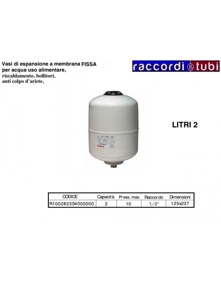 VASO DI ESPANSIONE VAREM CILINDRICO LT.2 MUTIFUNZIONE R1002823S4000000