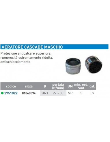 AERATORE CASCADE M D.28x1''